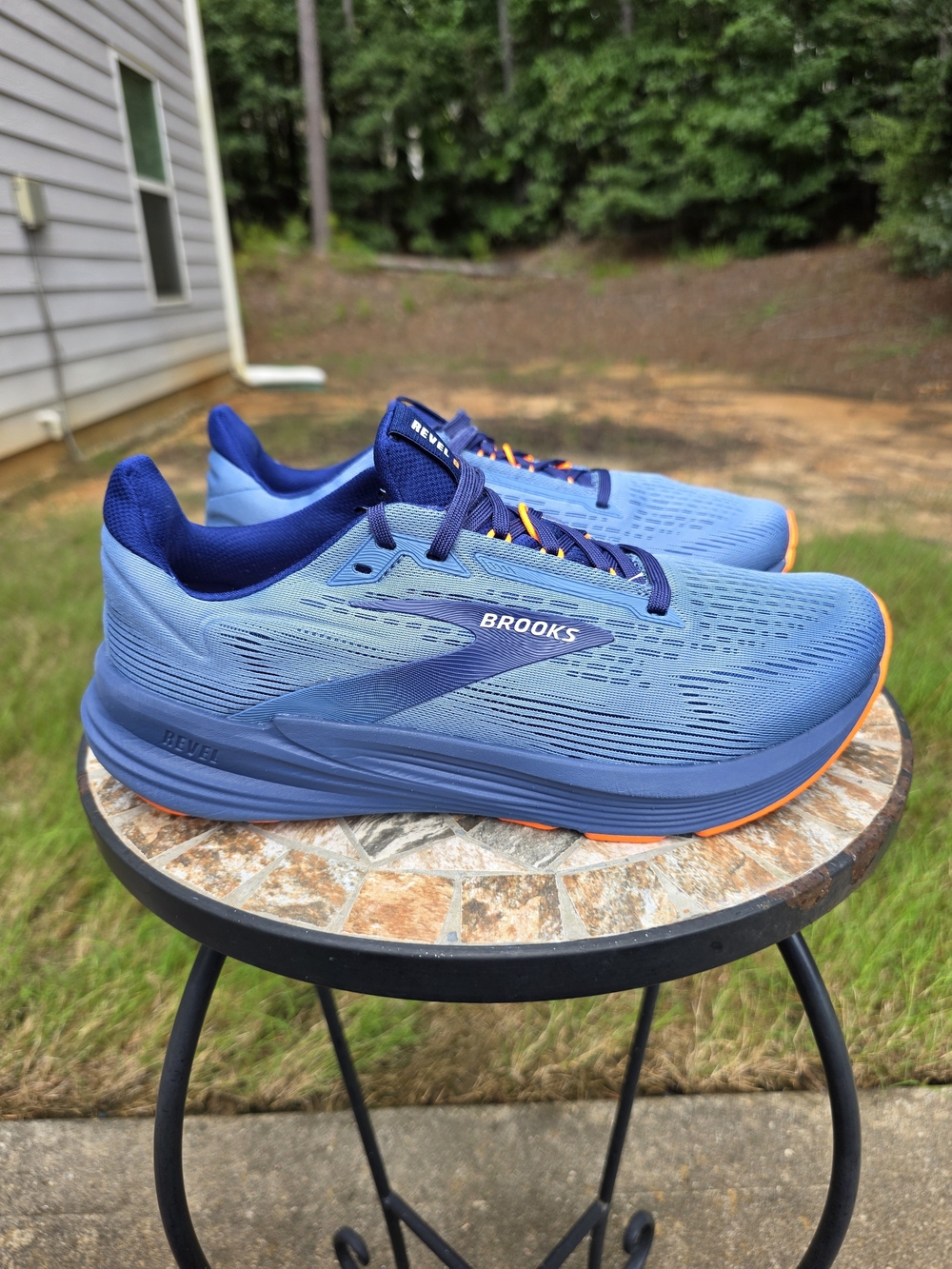 Brooks Revel 8 1104681D476 Blue/Orange Running Shoes Sneakers Men's Size 9 D